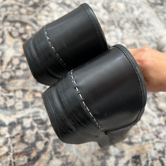 Dansko Black Leather‎ Slip On Clog Mules - Picture 7 of 12